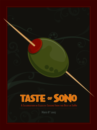 Taste of SoNo Olive Poster